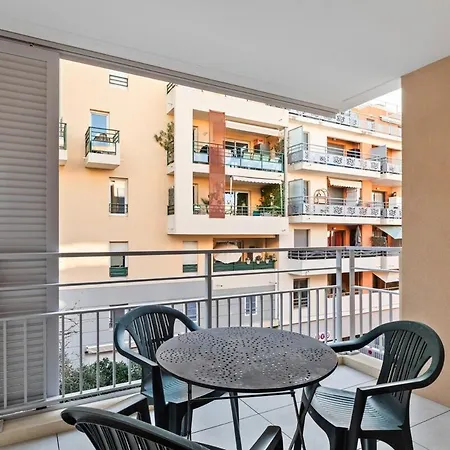 Juan Les Pins Center 2p Parking Terrasse Апартаменти Антіб